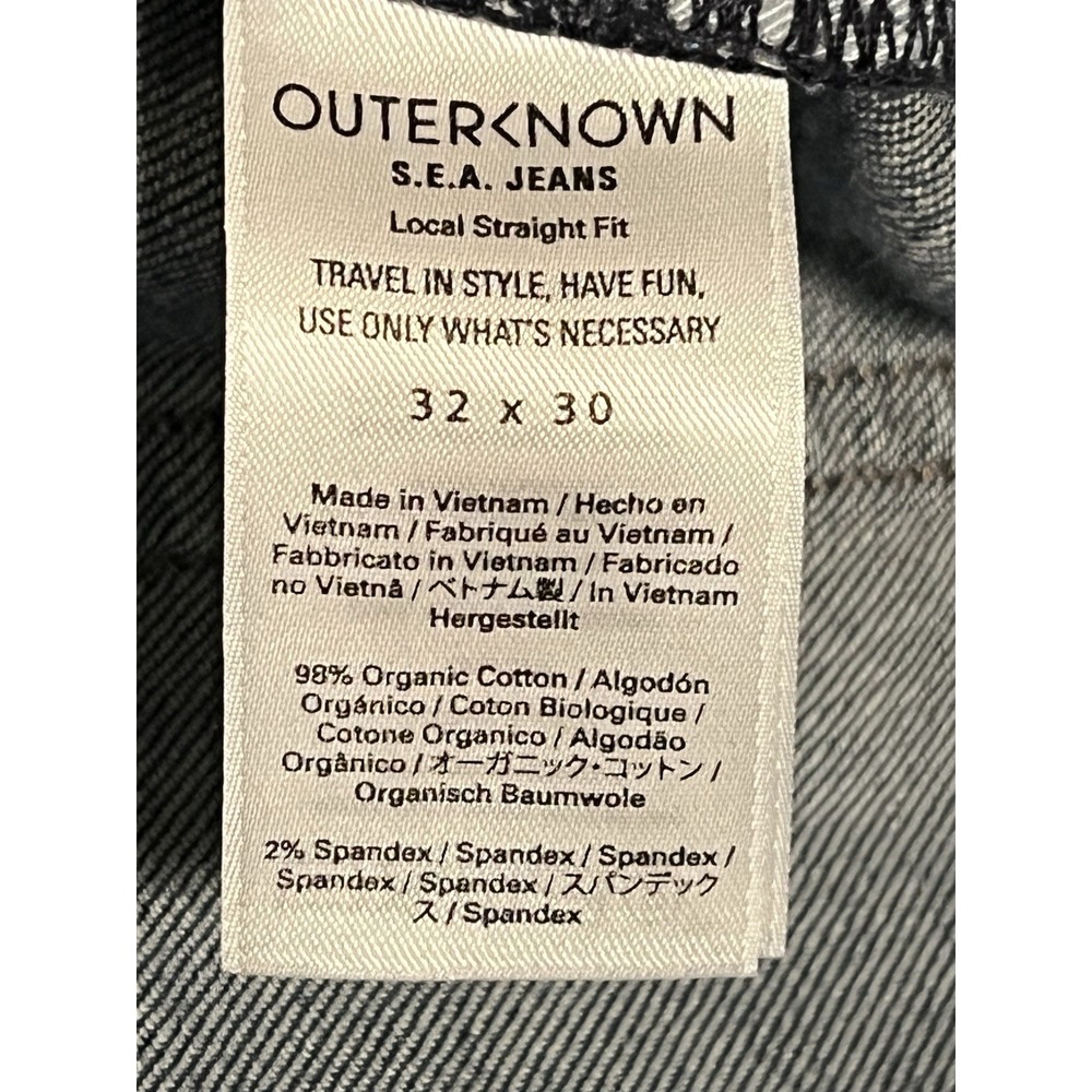 Outerknown Men's 34x29 Jeans Local Straight Fit - Picture 4 of 7